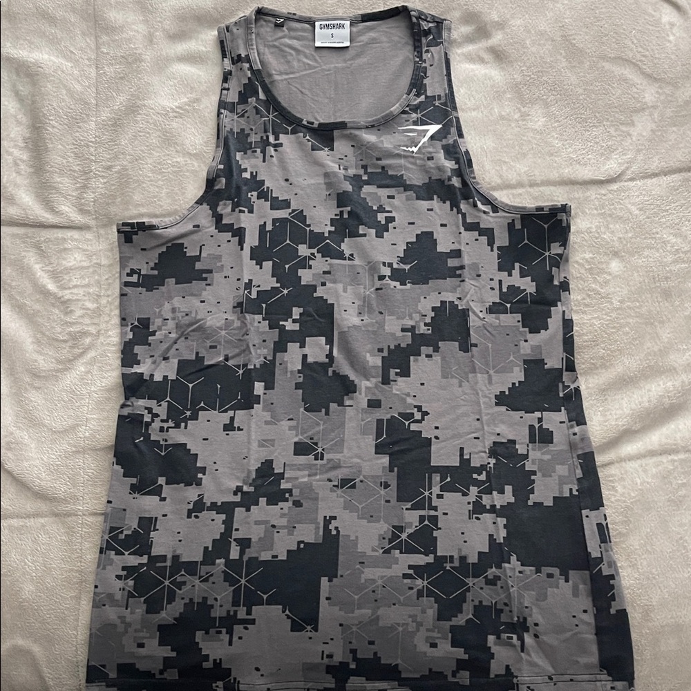 Gymshark Gray Camo Tank Top
